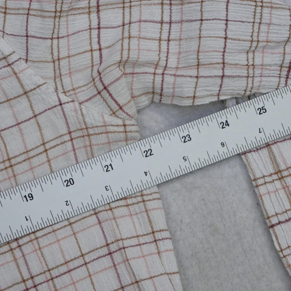 Patagonia Button Up Mens Large Regular Plaid Organic Cotton Seersucker